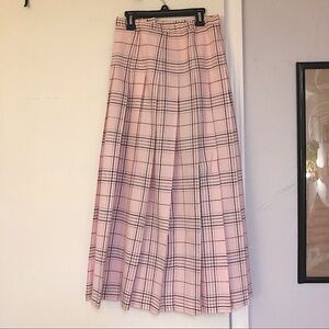 Vintage Pendleton Pink Wool Skirt Midi A-Line